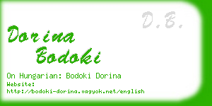 dorina bodoki business card